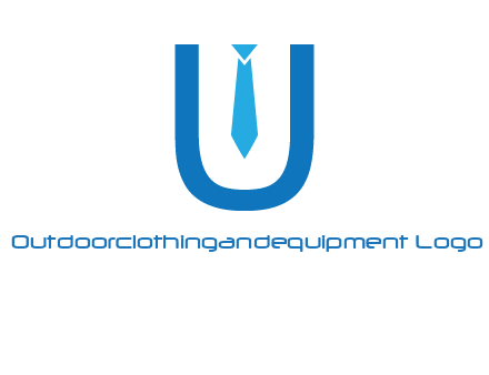 tie in the letter u logo