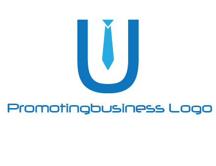 tie in the letter u logo