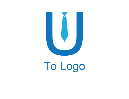 tie in the letter u logo