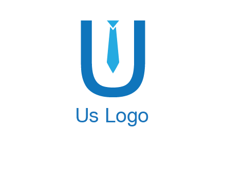 tie in the letter u logo
