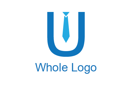 tie in the letter u logo