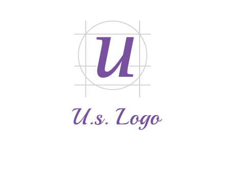 Letter u in circle logo