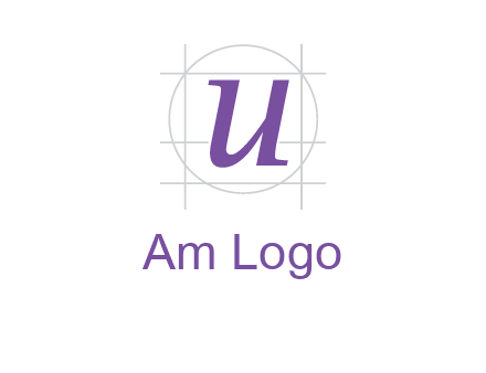 Letter u in circle logo
