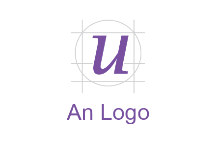 Letter u in circle logo