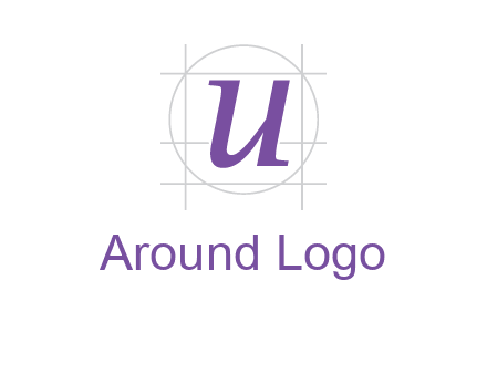 Letter u in circle logo