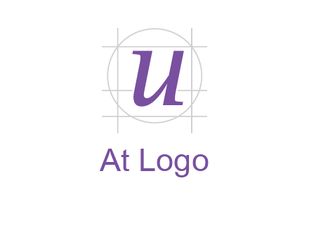 Letter u in circle logo