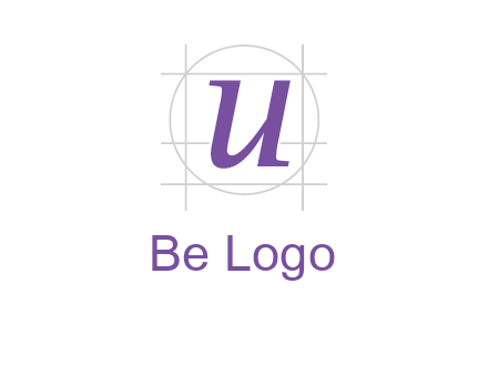 Letter u in circle logo