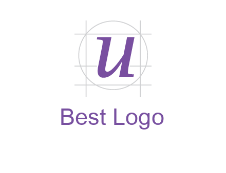 Letter u in circle logo