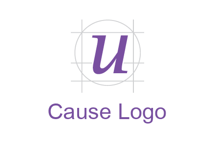 Letter u in circle logo
