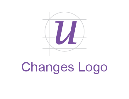 Letter u in circle logo