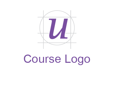 Letter u in circle logo