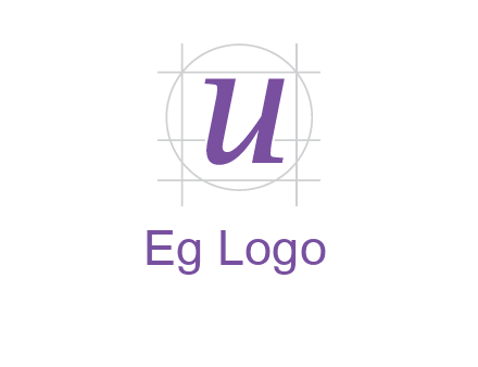 Letter u in circle logo