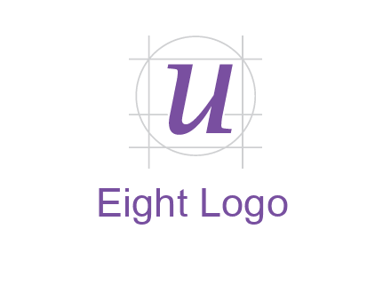 Letter u in circle logo