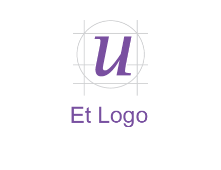 Letter u in circle logo