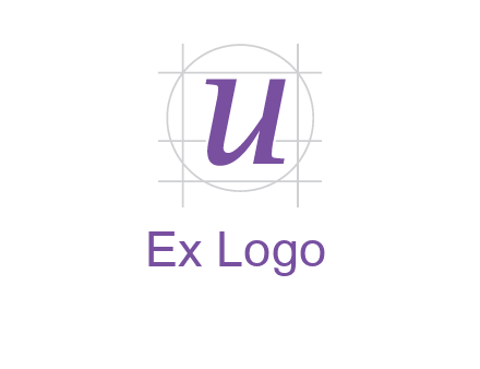 Letter u in circle logo