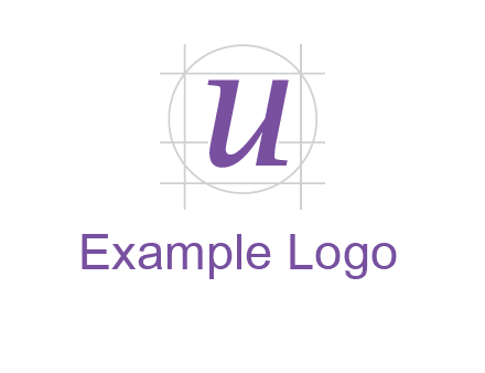 Letter u in circle logo