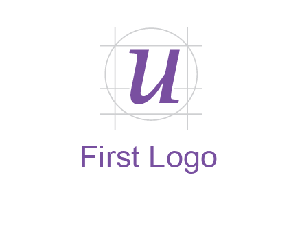 Letter u in circle logo