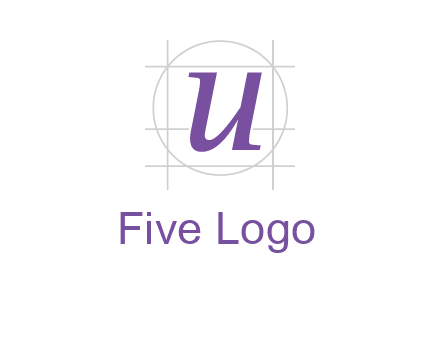 Letter u in circle logo