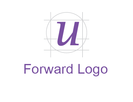 Letter u in circle logo