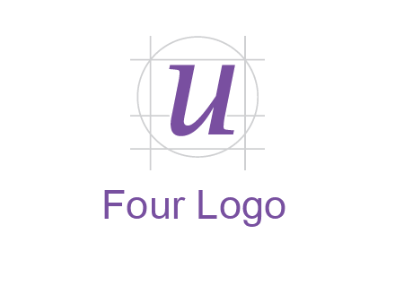 Letter u in circle logo