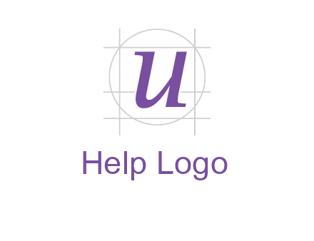 Letter u in circle logo