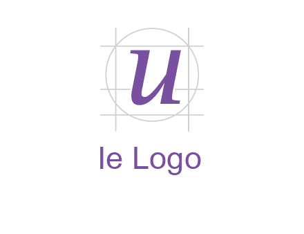 Letter u in circle logo
