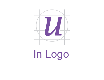 Letter u in circle logo