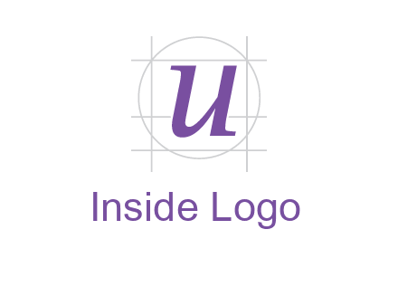 Letter u in circle logo