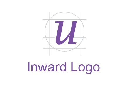 Letter u in circle logo