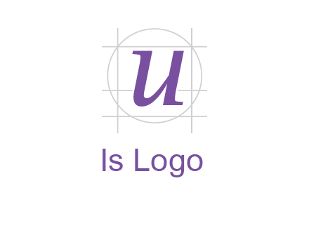 Letter u in circle logo