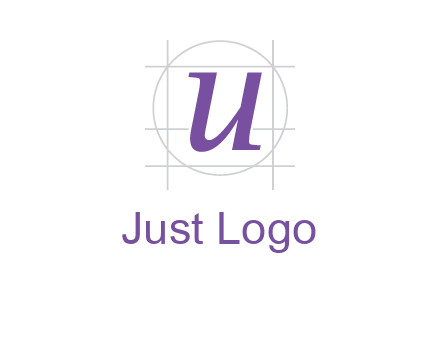 Letter u in circle logo