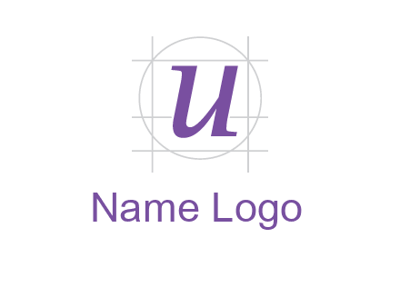 Letter u in circle logo