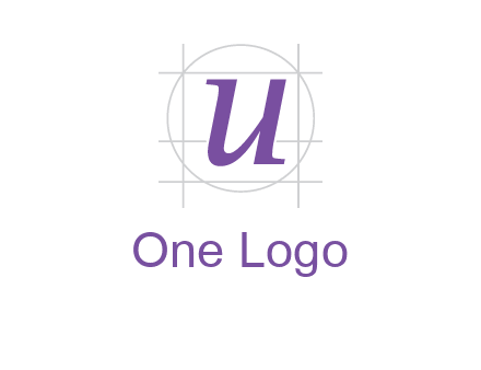 Letter u in circle logo