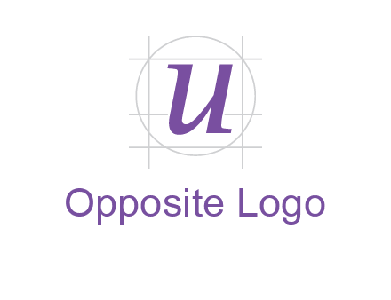 Letter u in circle logo