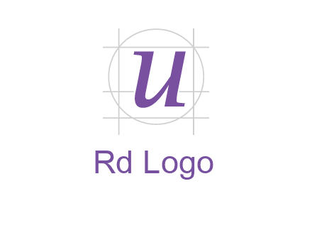 Letter u in circle logo