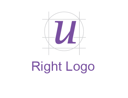 Letter u in circle logo