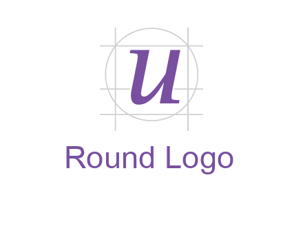Letter u in circle logo