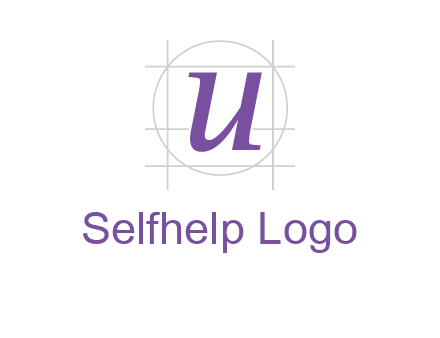 Letter u in circle logo