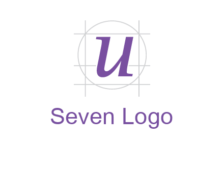 Letter u in circle logo