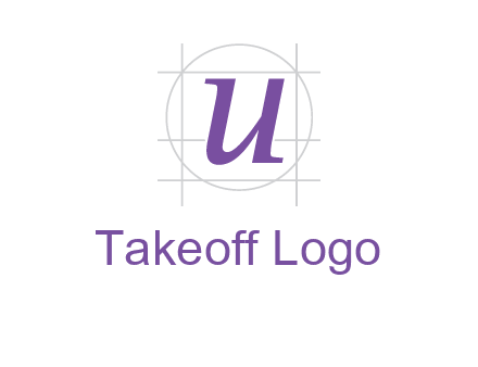 Letter u in circle logo