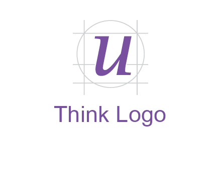 Letter u in circle logo