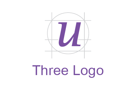 Letter u in circle logo