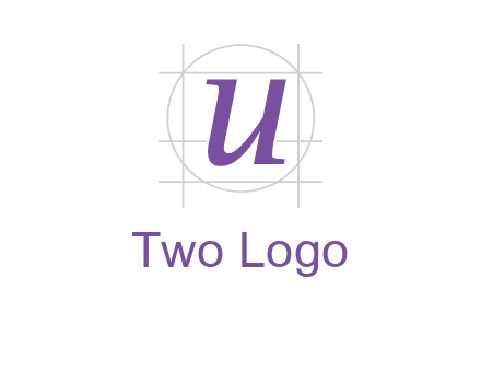 Letter u in circle logo