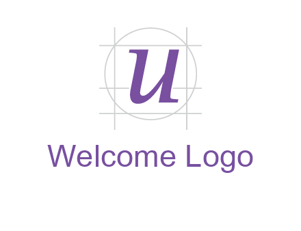 Letter u in circle logo