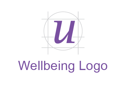Letter u in circle logo