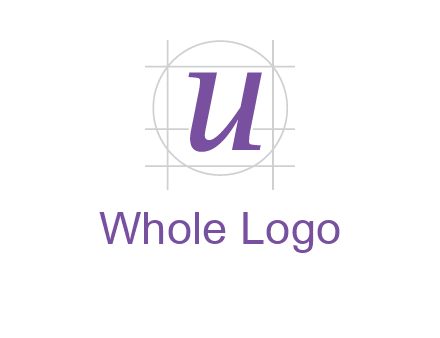 Letter u in circle logo