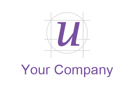 Letter u in circle logo