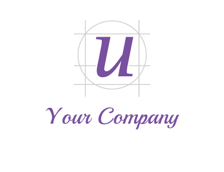 Letter u in circle logo