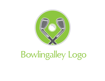 ice hockey clubs and ball in circle sports logo