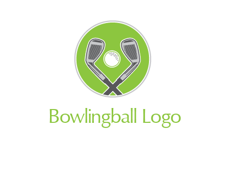 ice hockey clubs and ball in circle sports logo